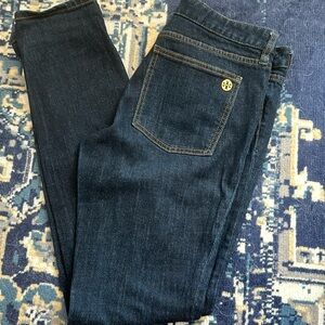 Tory Burch tapered leg dress denim Sz30